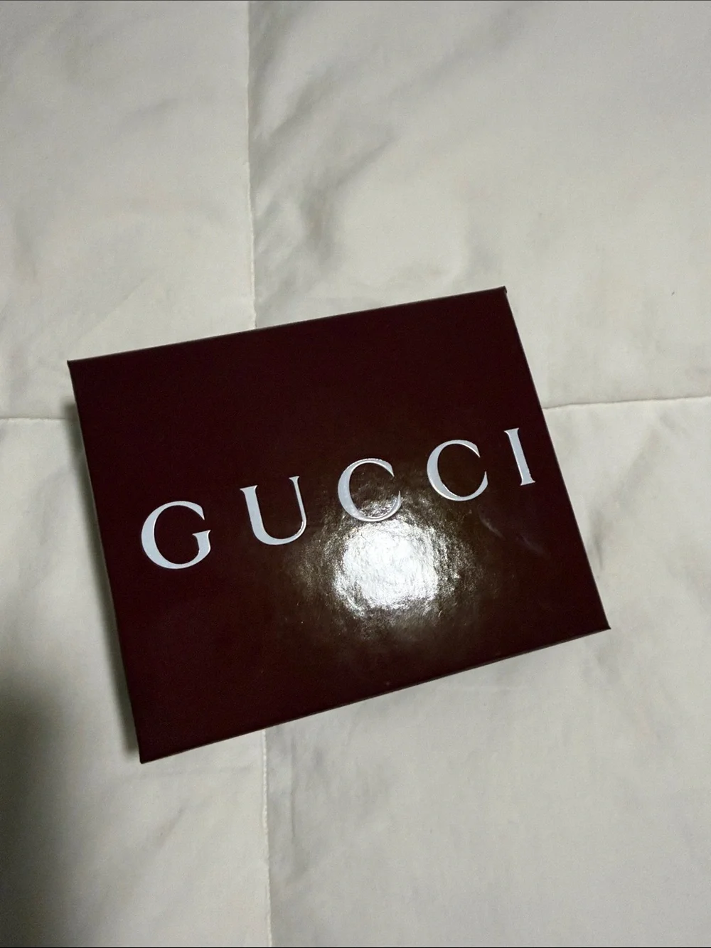 Gucci Burgundy and White Logo Box (for men’s wallet)